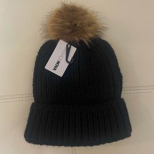 Black Faux Fur Hat